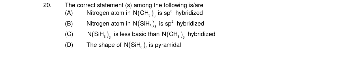 Chemistry diagram for: The correct statement (s) among the following is/are