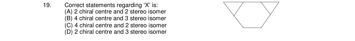 Chemistry diagram for: Correct statements regarding 'X' is: