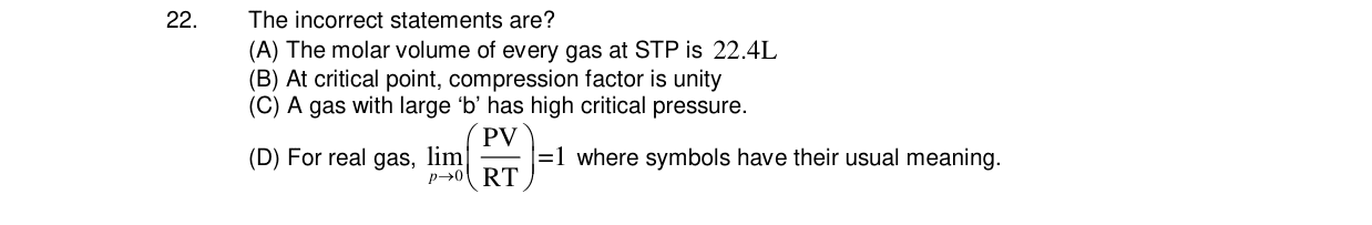 Chemistry diagram for: The incorrect statements are?