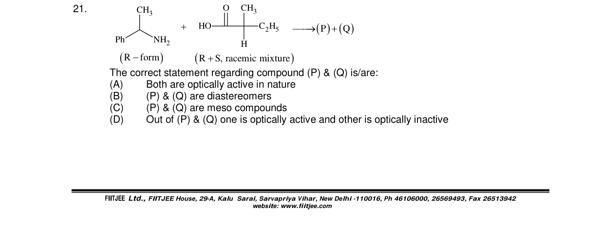 Chemistry diagram for: See image