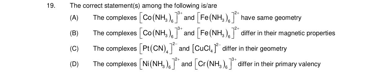 Chemistry diagram for: The correct statement(s) among the following is/are