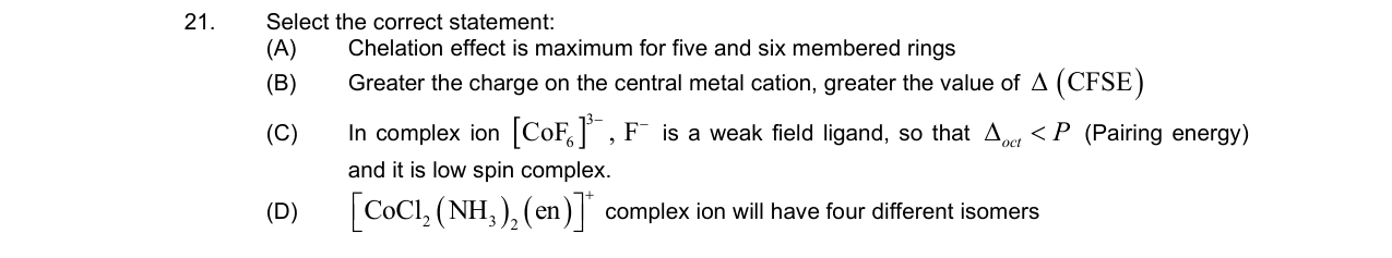 Chemistry diagram for: Select the correct statement: