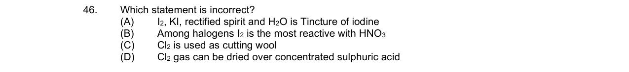 Chemistry diagram for: Which statement is incorrect?