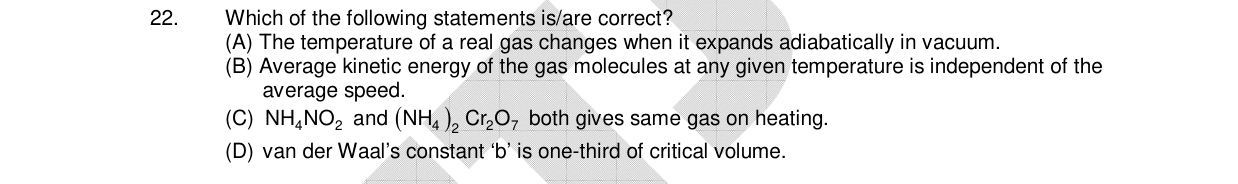 Chemistry diagram for: Which of the following statements is/are correct?