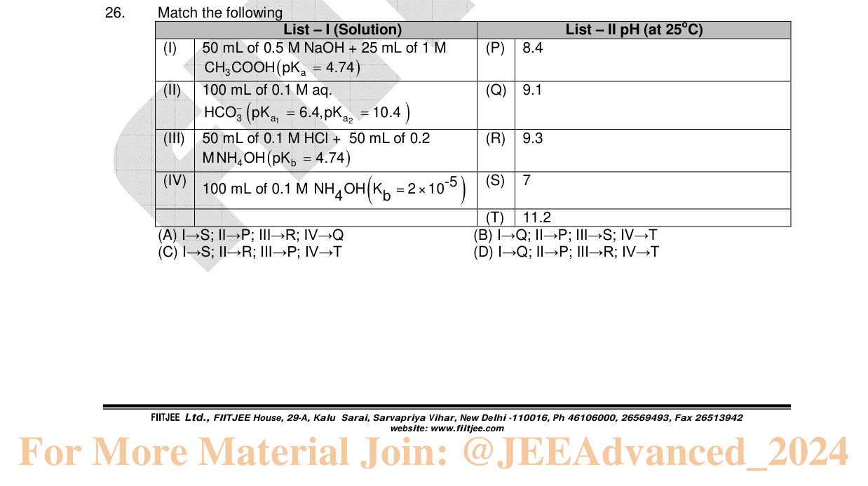 Chemistry diagram for: Match the following