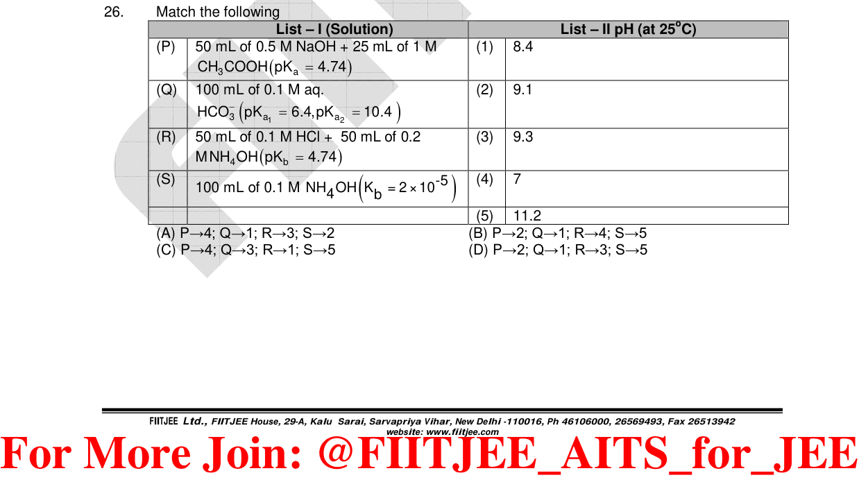 Chemistry diagram for: Match the following