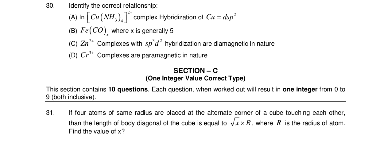 Chemistry diagram for: Identify the correct relationship: